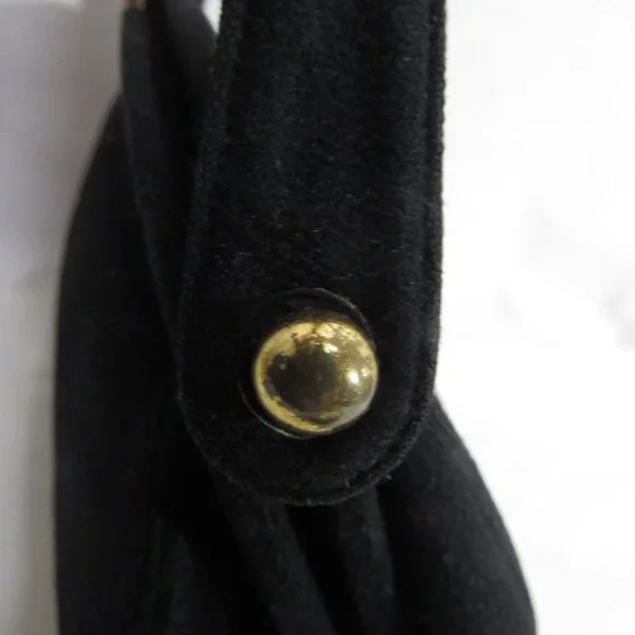 BIENEN - DAVIS VINTAGE WOOL HANDBAG PURSE GOLD TONE HARDWARE SUPER NICE 1940'S - Picture 7 of 9